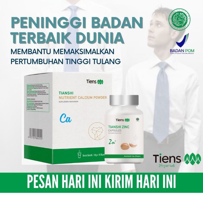 Tiens Peninggi Badan Ampuh Ori Susu Calsium dan Zinc Capsule