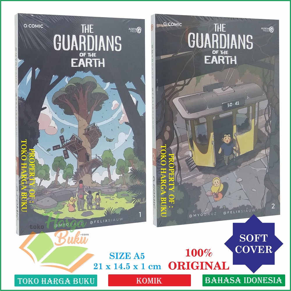 Paket 2 Buku The Guardians of The Earth JILID 1 Dan 2 Komik Menyelamatkan Bumi Penulis Myo Dauz & Felix Siauw Penerbit Alfatih Press