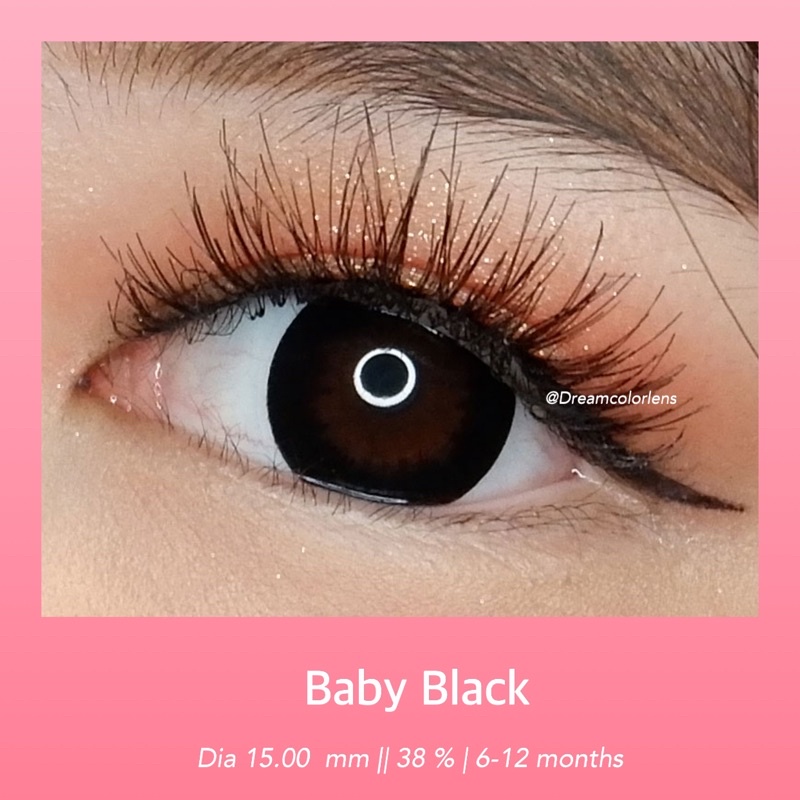 Softlens Eos Baby Black / Hitam Normal Minus Beda Minus