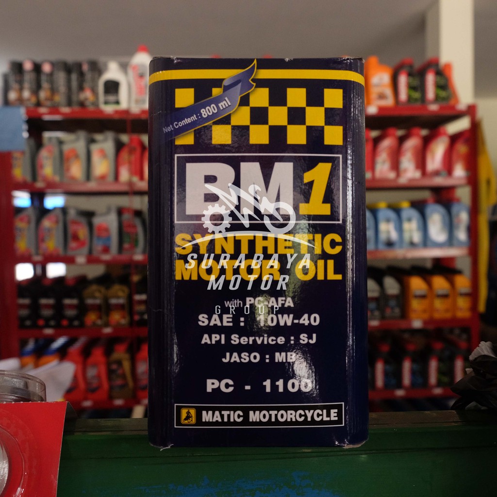 Oli Mesin Bm1 Matic PC-1100 /PC-1500 Sae 10W 40 800 ML 0,8 L Liter Vario Beat Honda Yamaha Mio X Rid