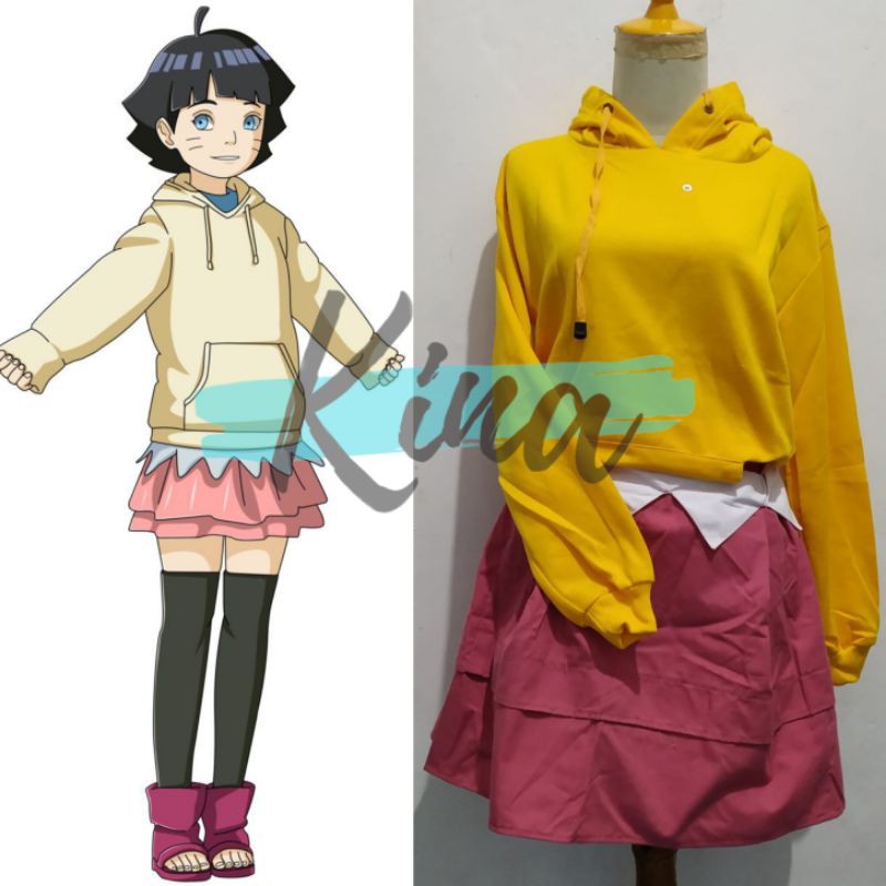 Boruto: Naruto Next Generation Uzumaki Himawari Cosplay Costume Anime