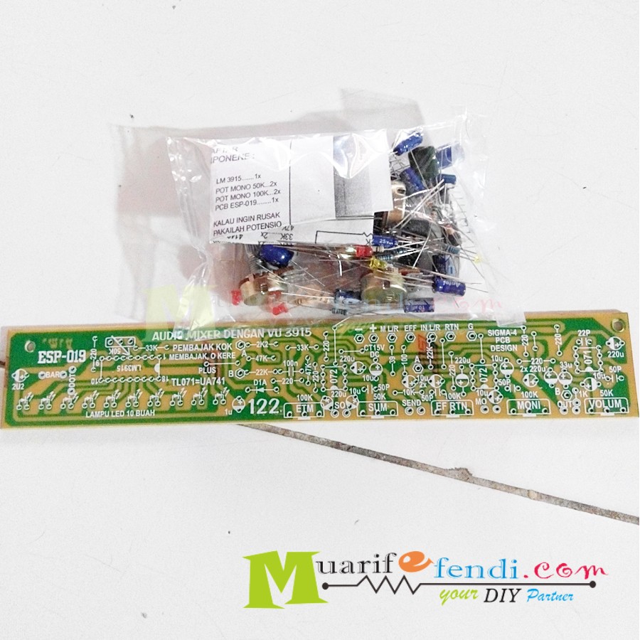 PAKET DIY Audio Mixer dengan vu 3915 122