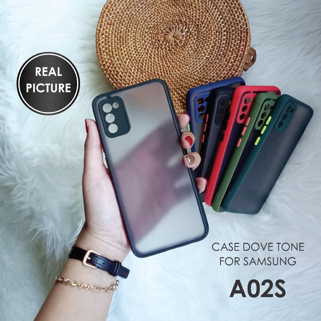 CASE HP SAMSUNG A02s SOFTCASE DOVE MATTE PLUS PELINDUNG CAMERA