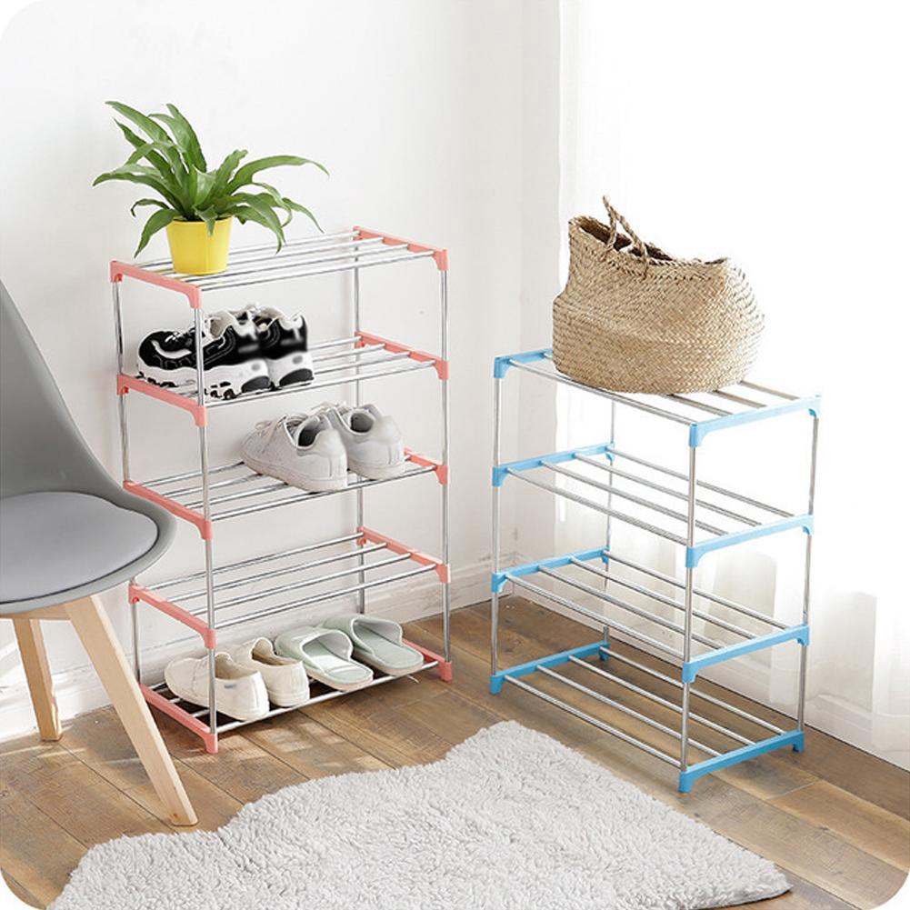 3 4 Layer Shoes Rack Diy Assembly Portable Home Outdoor Furniture Shoe Storage Organizer Shopee Indonesia