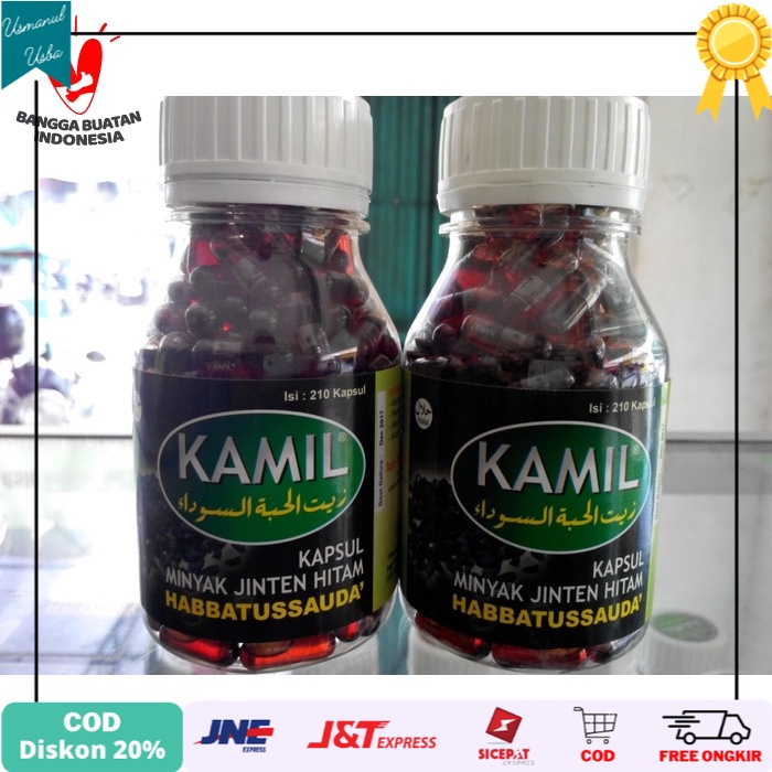 

◾COD◾ Kamil Habbatussauda Oil - Kamil Murni Minyak Jinten Hitam 210 kapsul