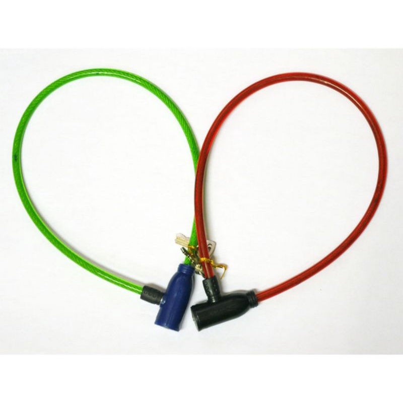 Gembok Sepeda Cable Lock Kunci Pengaman Motor Helm Pentol Baja Karet Kawat Termurah-2
