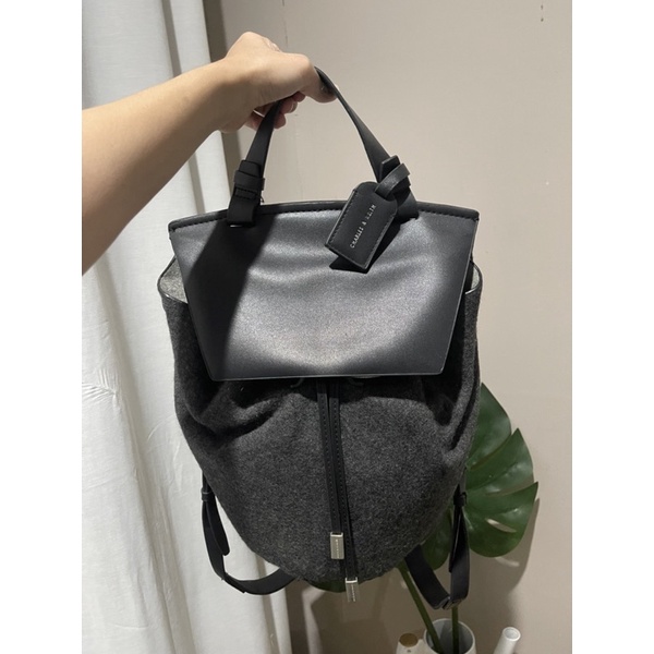 preloved charles and keith backpack - tas ransel