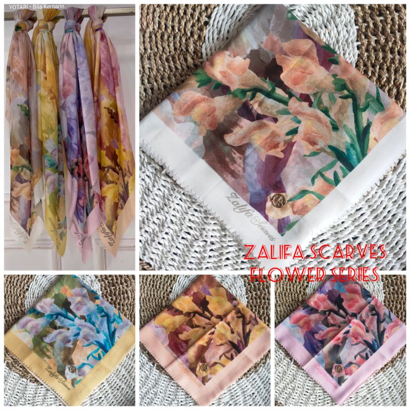 Hijab zalifa voal seri flower