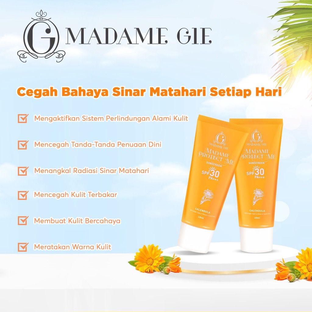 Madame Gie Protect Me SPF 30 PA+++ Krim Tabir Surya / Sunblock / Skincare BPOM 100% ORIGINAL COD