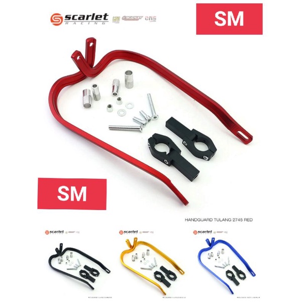 HANDGUARD SCARLET HANDGUARD TULANG SCARLET RACING CNC SUPERMOTO TRAIL