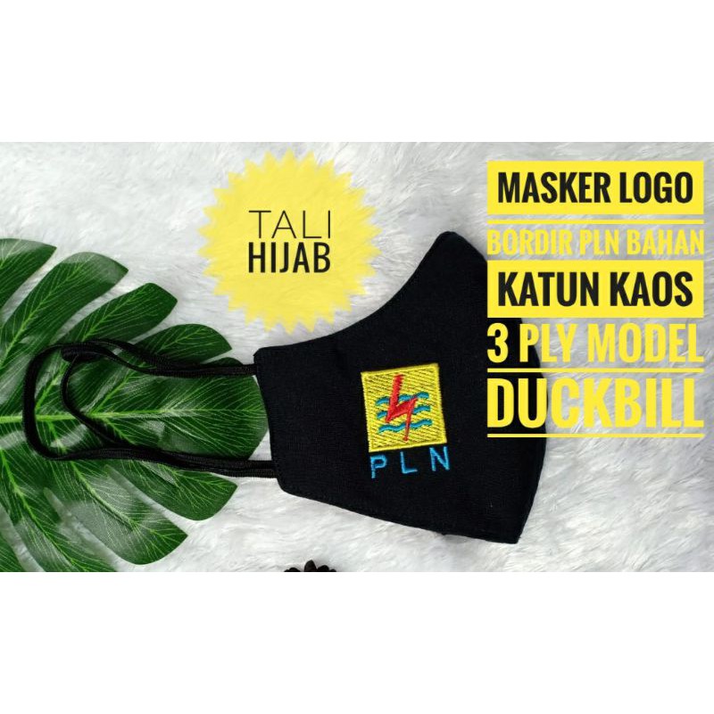 Masker PLN Logo Bordir