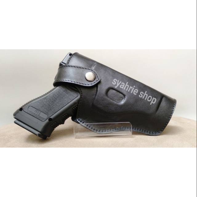 Holster sarung pistol pinggang kulit asli glock hs9 baretta dll