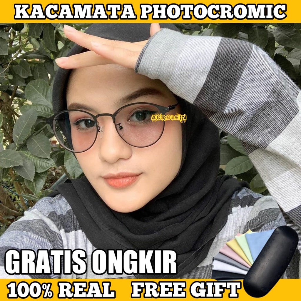 [TERMURAH] Kacamata Photocromic Korea / Anti Radiasi 2 In 1 Potokromik Photochromic Pria Wanita Fotocromic Potocromic