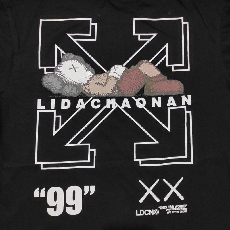 KAOS OFF WHITE ARROWS OffWhiteXKaws / TSHIRT OFFWHITE FULL TAG MIRROR ORIGINAL