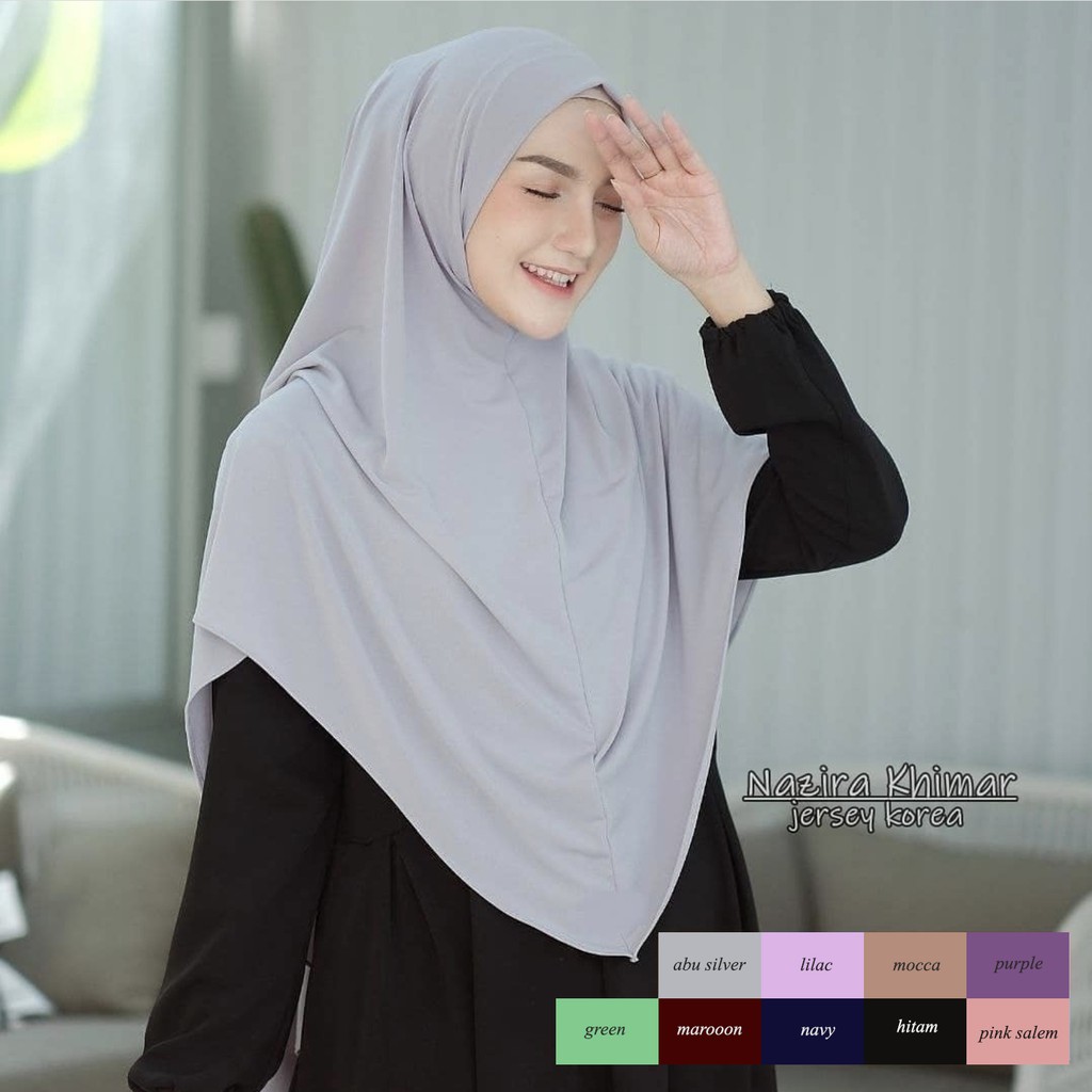 Nazira khimar instan jersey korea no pet