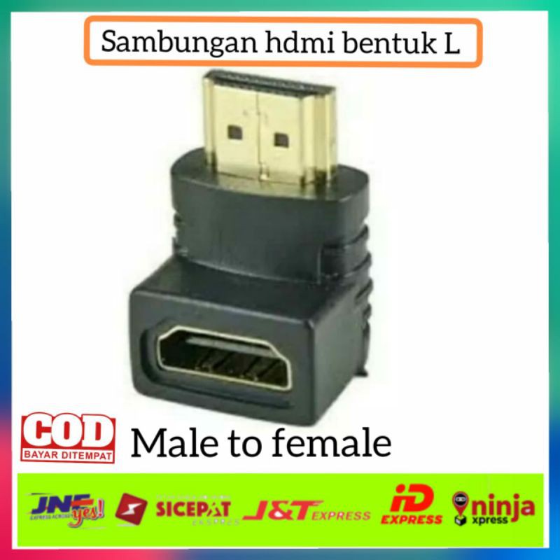 HDMI BENTUK L UNTUK SUDUT TV POLYTRON CONVERTER HDMI SAMBUNGAN HDMI