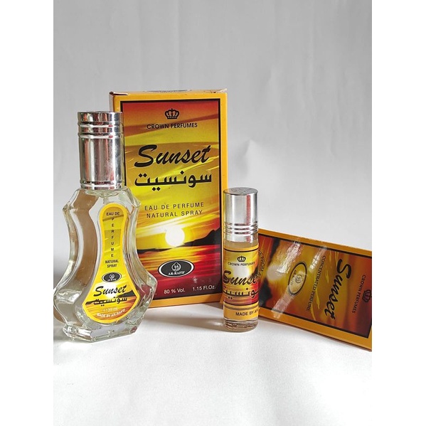 TEBUS MURAH!! parfum spray 35ml dan oles 6ml SUNSET minyak wangi badan