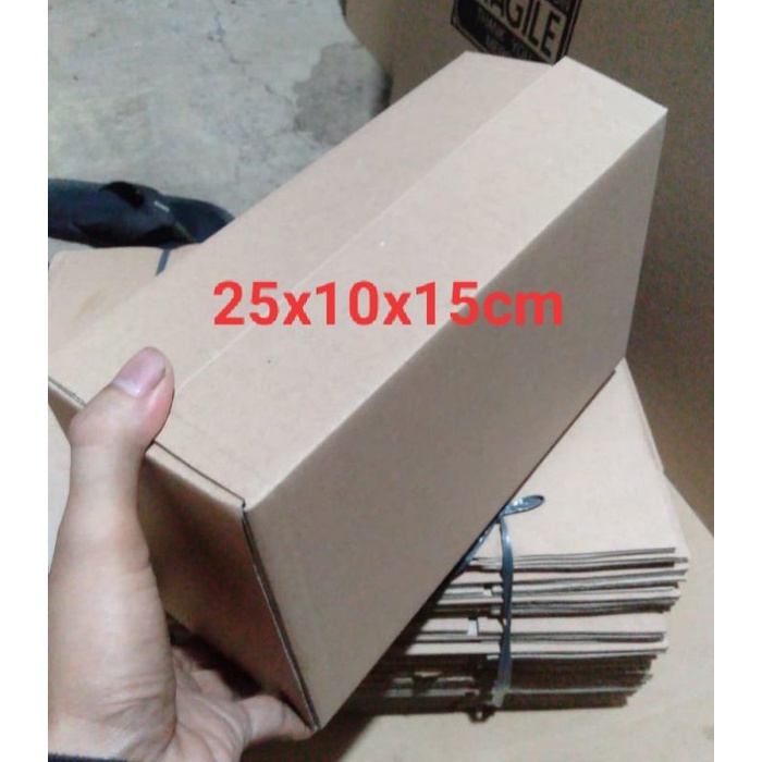 

kardus karton box ukuran 25x15x10
