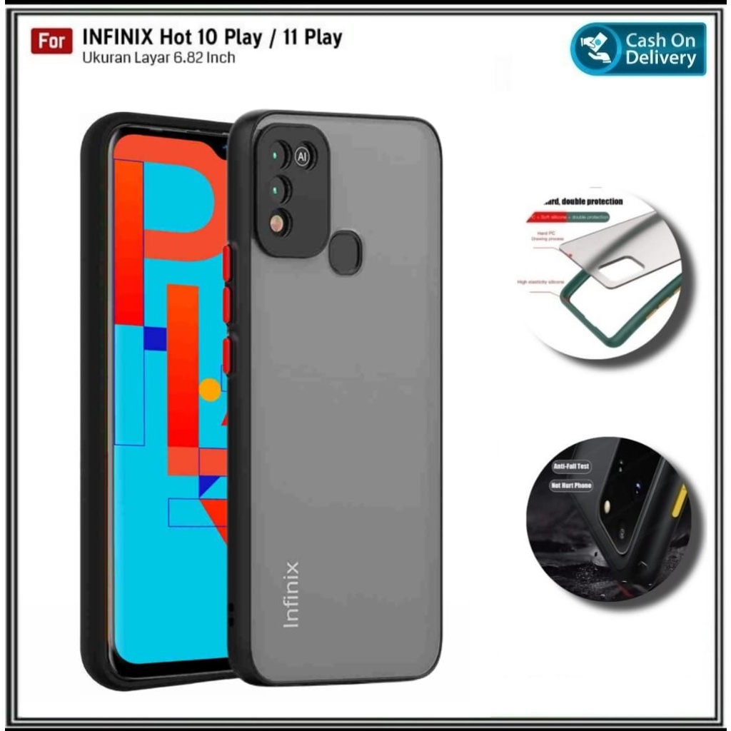CASE Infinix Hot 10 PLAY Hot 11 PLAY Hot 10S Hot 10S NFC Hot 10T Soft Hard Casing And Cover