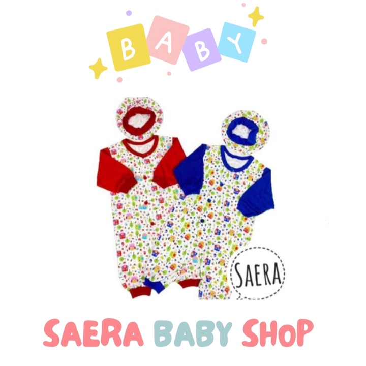JUMPER BAYI NEWBORN PANJANG-JUMPER BAYI UNISEX-BAJU BAYI JUMPSUIT PANJANG KARAKTER OWL