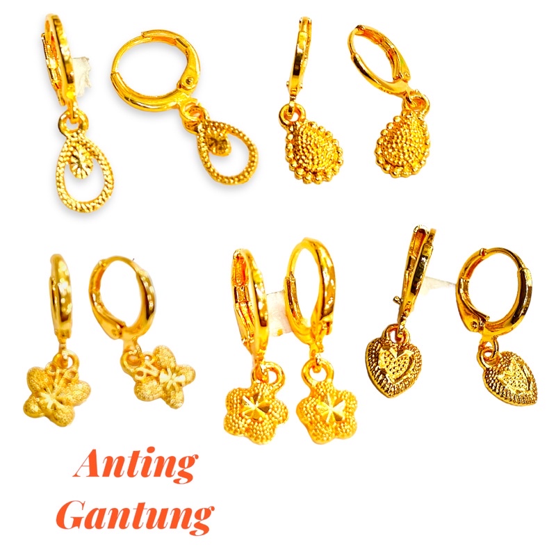 Anting wanita //anting permata //anting lapis emas //perhiasan anting //anting //perhiasan