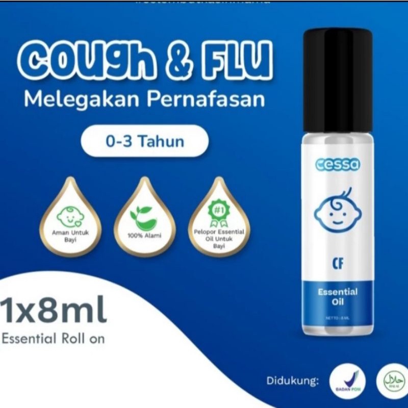 Cessa Cough n Flu oil / Cessa CF Biru / Cessa Baby Happy Nose / Minyak untuk Batuk Pilek Bayi