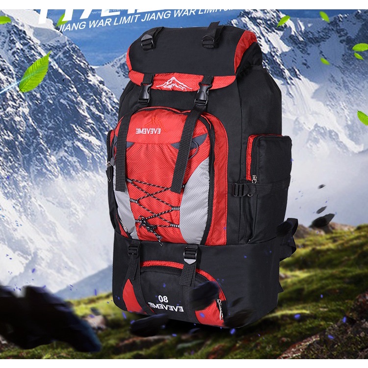 tas ransel 60L - 80L kapasitas besar tas sport outdoor hiking gunung camping travel bag laki-laki dan perempuan