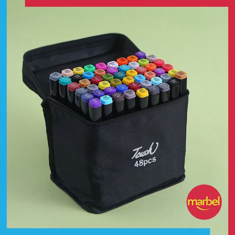 

Spidol Gambar Dua Sisi 48 Warna Brush Pen Art Marker Set HL0270