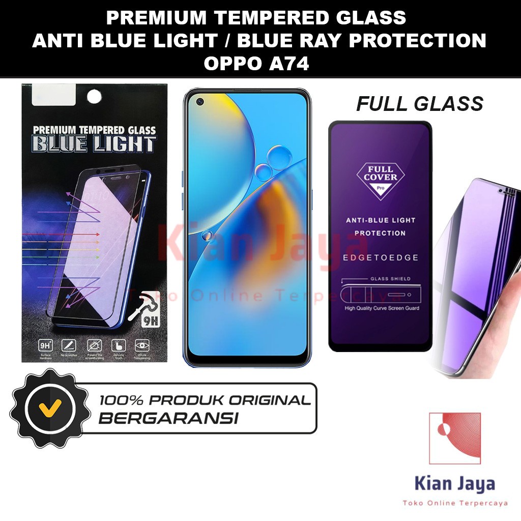 Tempered Glass Oppoo A74 Anti Blue Light Hp Temper Anti Gores