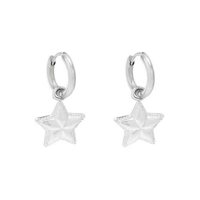 LRC Anting Tusuk Fashion Gold Starfish Shell Earrings D53141