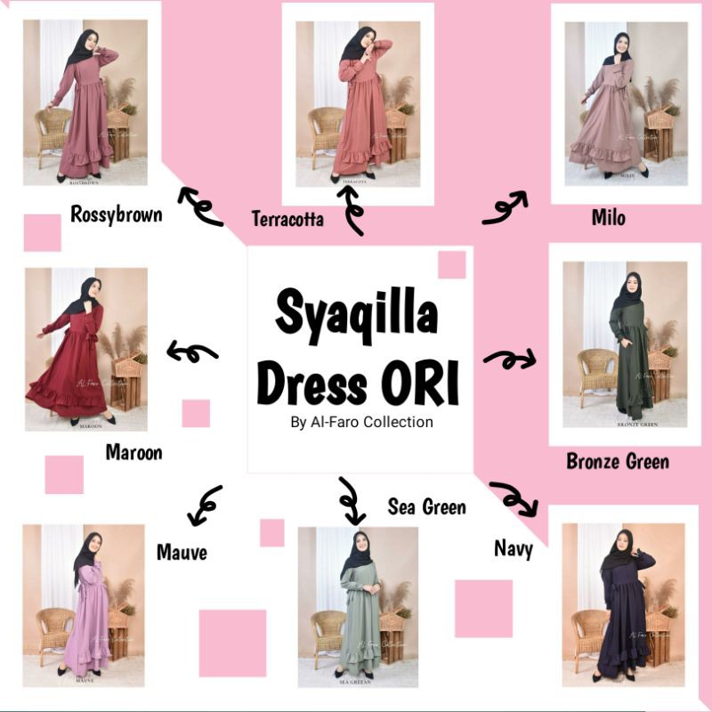 Syaqilla Dress ORI By Al-faro Collection