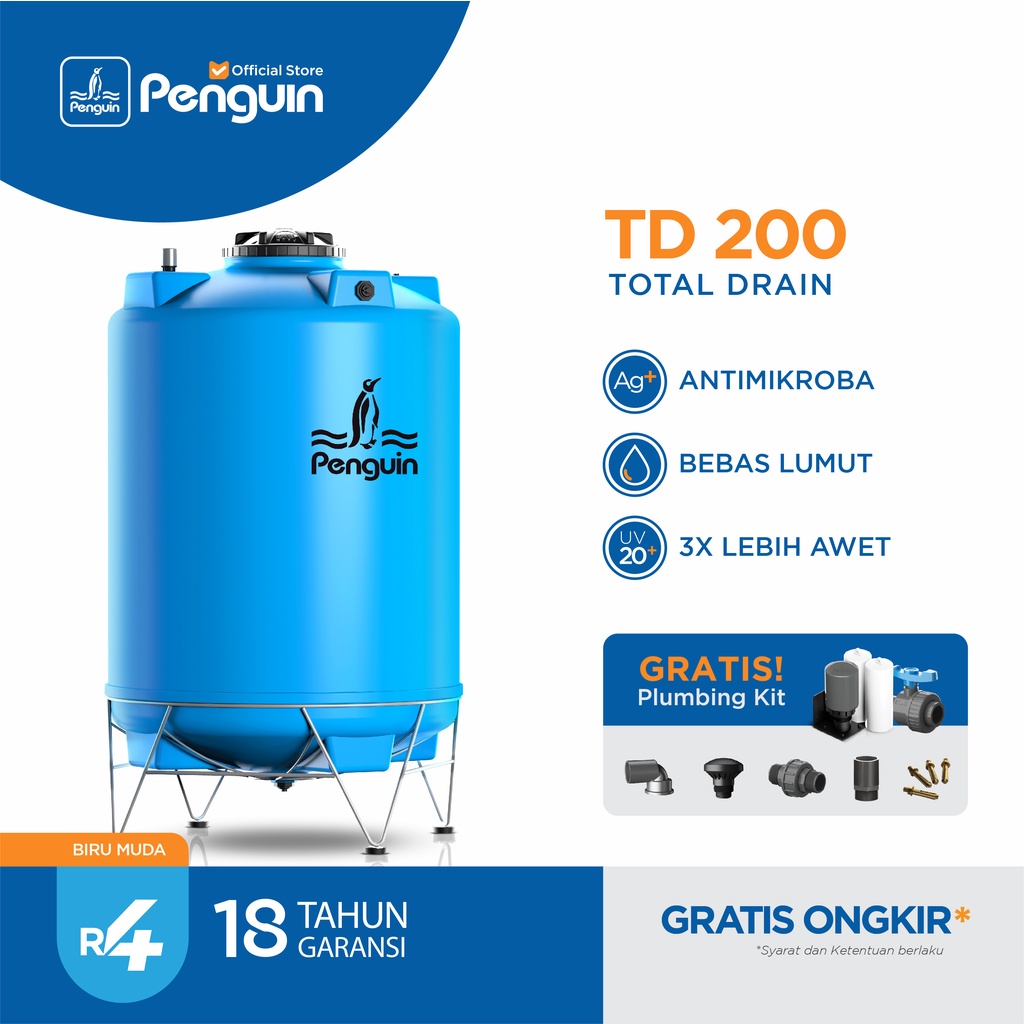 Penguin Tangki | Toren | Tandon Air TD 200 2000 liter