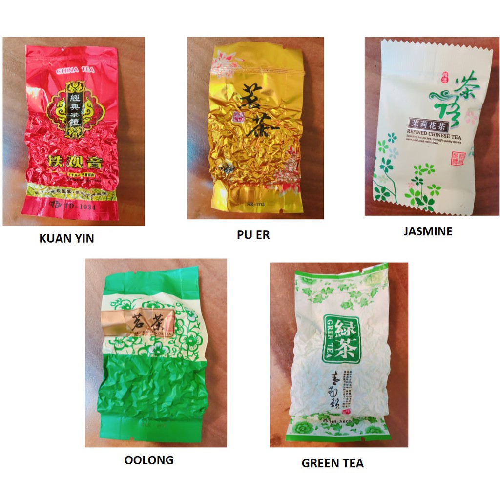 

Teh Seduh Sachet Herbal Kemasan Vakum - Daun Teh Cina - Jasmine, Kuan Yin, Pu Er, Green Tea, Oolong