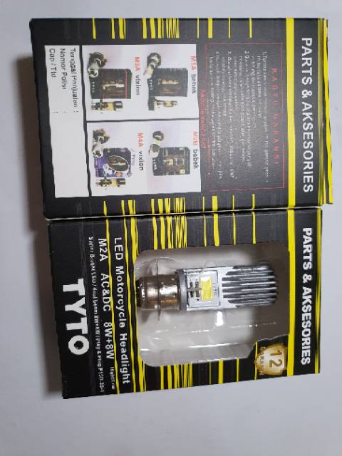 LAMPU DEPAN UTAMA LED TYTO 2 SISI AC DC / BOHLAM LED DEPAN TYTO ORIGINAL / LAMPU LED TYTO ORIGINAL-2