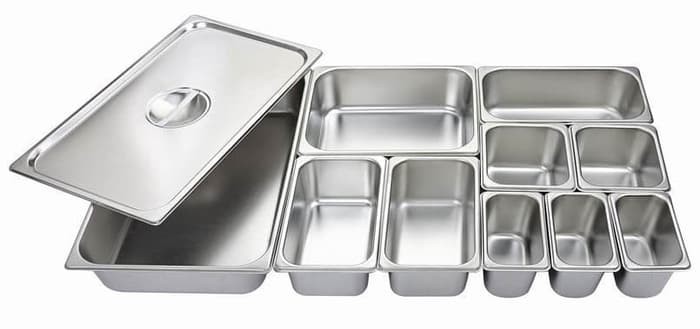 Food pan prasmanan Stainless ukuran 1/3 tinggi 6.5CM / Wadah Stainless