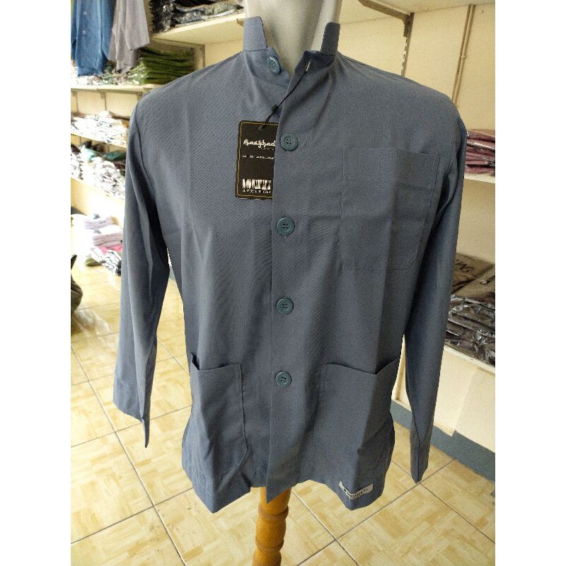 Baju Koko Al Masyhad Collection Original Model Yamani BahanToyobo / Koko Kerah Yamani / Koko Habib