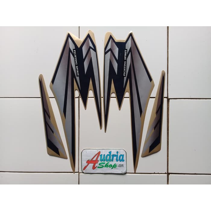 Striping Stiker Motor Yamaha Rx King 2002 Silver-Gold