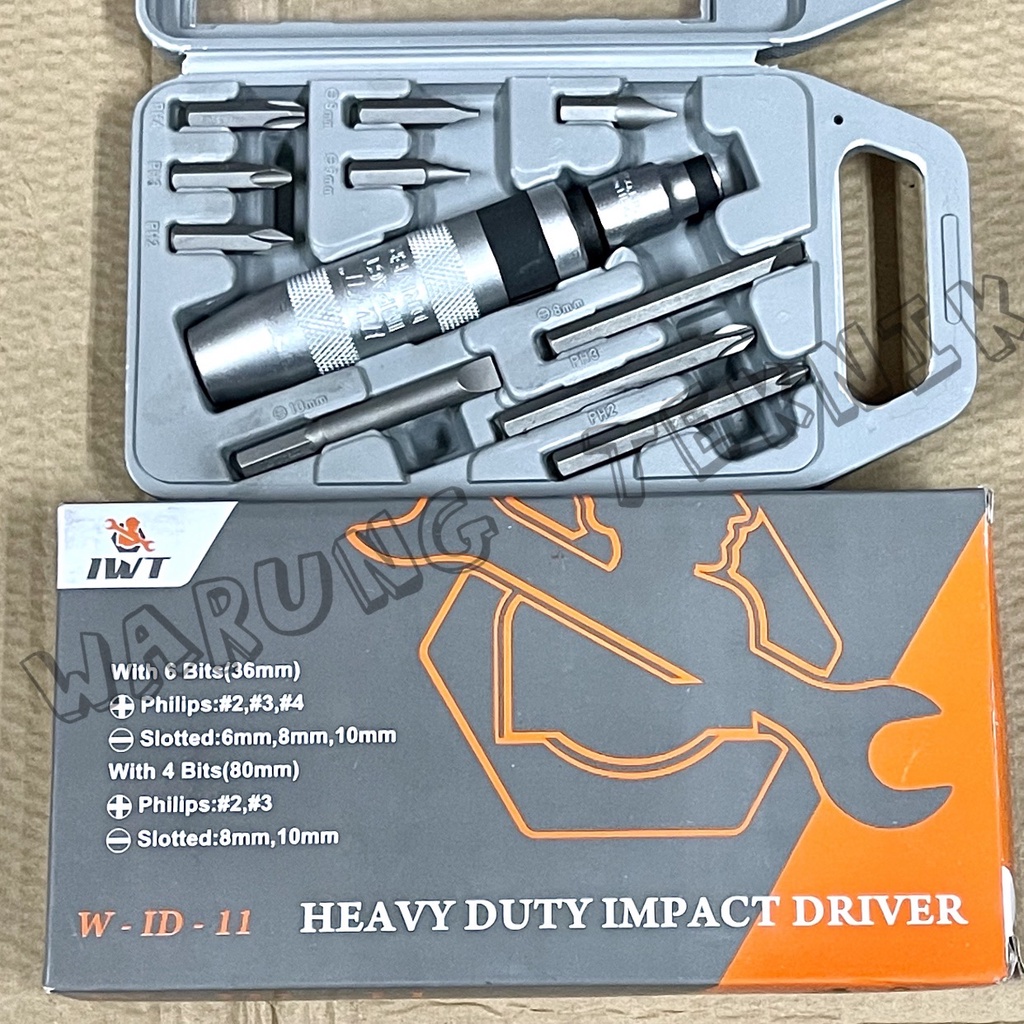 IWT HEAVY DUTY IMPACT DRIVER OBENG KETOK SET 11PCS