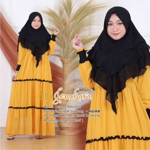 JENAHARA GAMUS SYAR'I BEST SELLER GAMIS FREE HIJAB