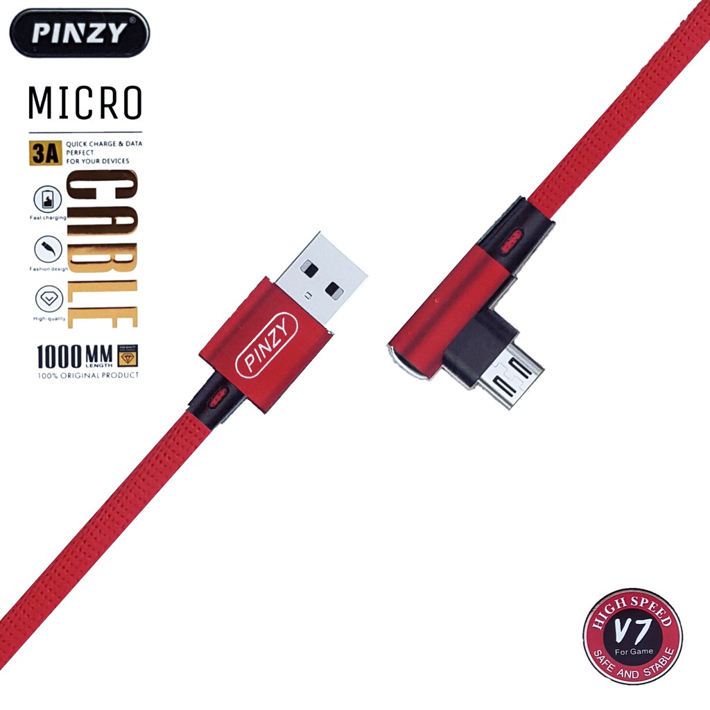 Gaming Series Kabel Data pinzy V7 Micro Usb Support Qualcomm Qc 3.0