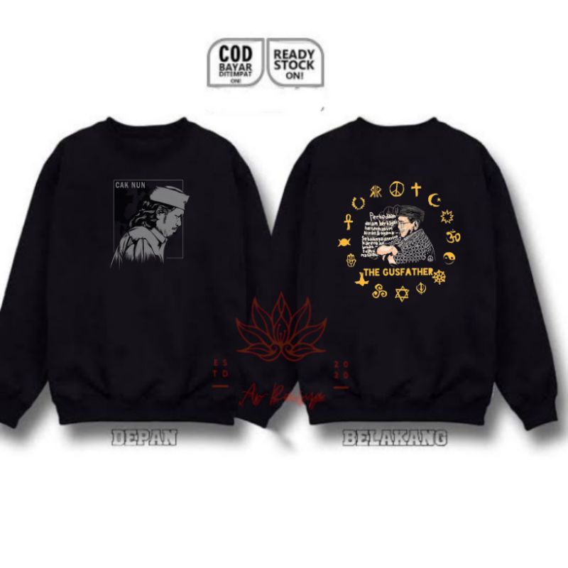 crewneck pluralisme/sweater pluralisme/Crewneck tolransi/sweater toleransi/Crewneck cak nun/Sweater 