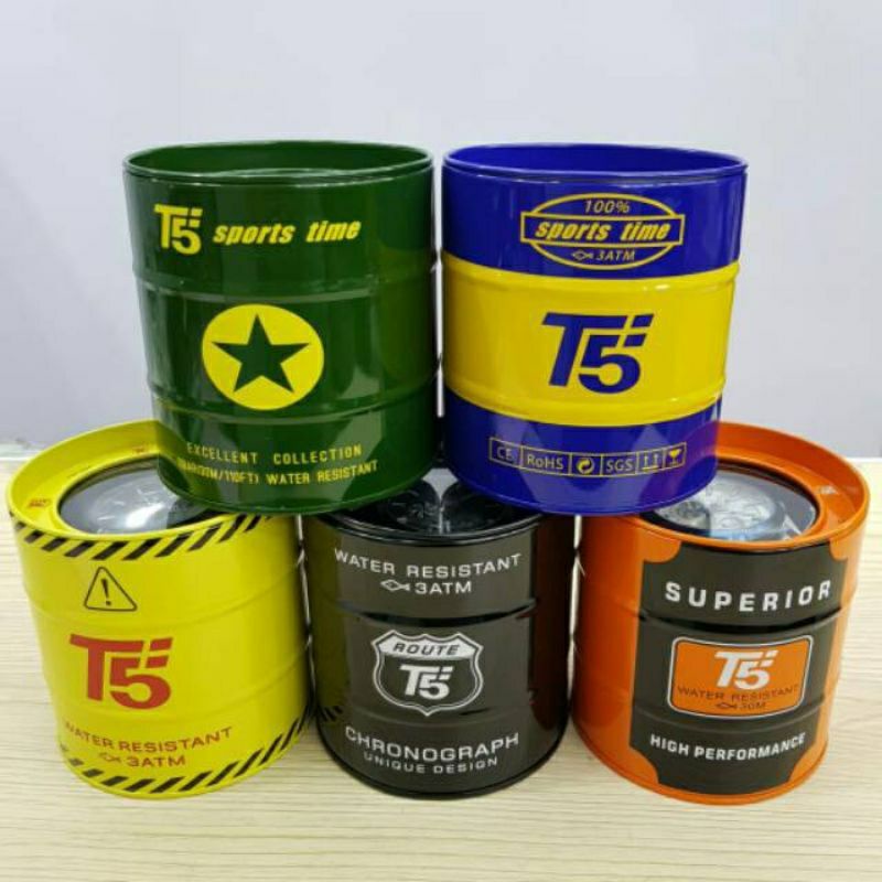 Jam T5 H 3865 rubber original bergaransi free tin box