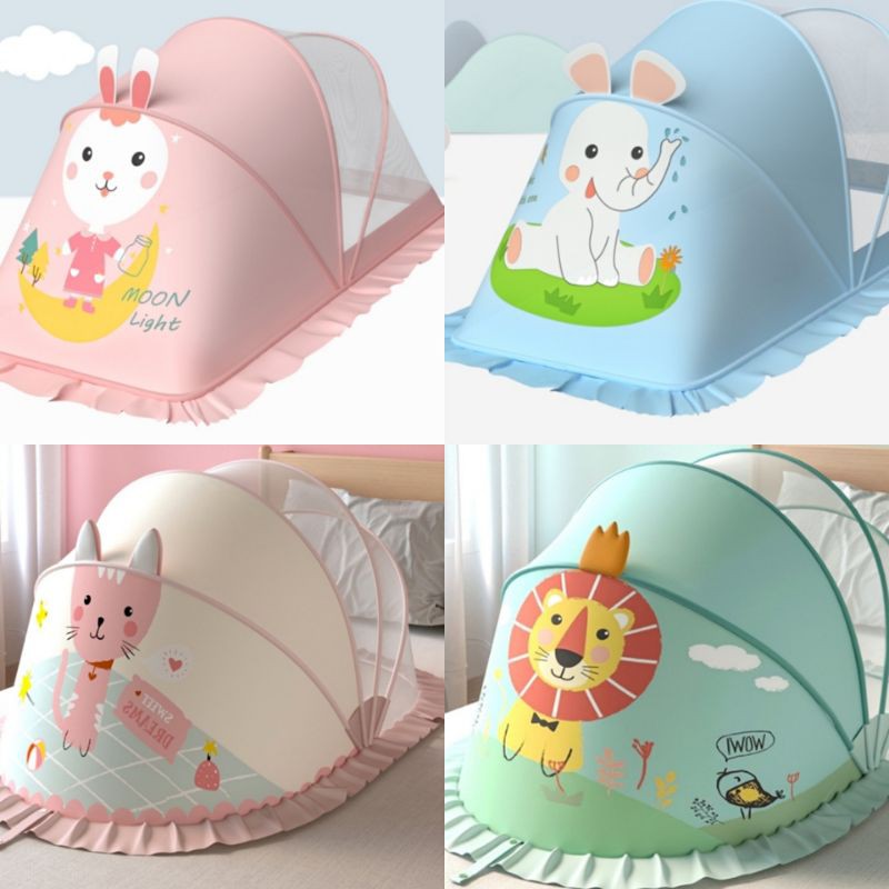 Baby Mosquito Net Cover Lipat Bayi Anak Mosquito Cover Universal Yurt Tempat Tidur Tanpa Dasar