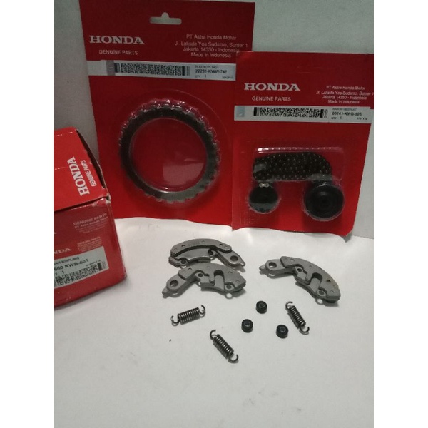 Plat kopling, kampas ganda, rantai keteng, karet ganda Revo Absolute blade KWB KWW