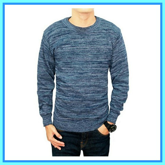 Sweater Casual Atasan Lengan Panjang Cowok Tebal Distro Import Keren Dewasa Rajut Sweater Pria Rajut