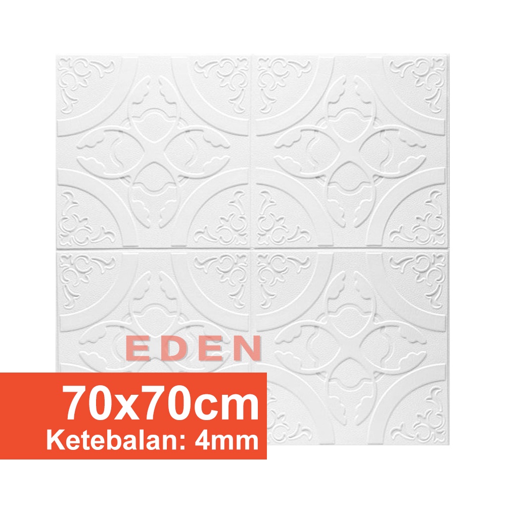 Emboss Wallpaper Dinding 3D Ceiling Ruang Tamu Kamar Tidur Dekor Foam Walpaper Sticker-EDEN-E07(4mm)