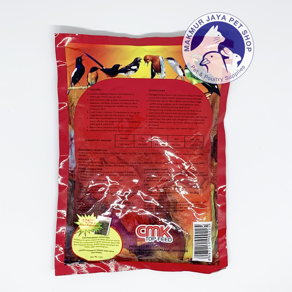 Pakan Burung Beauty Anti Stress Bird Food Merah