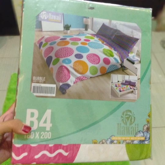 New Sprei My Love Hawaii Bantal 4 Ukuran 180x200 / Bantal 2 Ukuran 160x200 Series 1