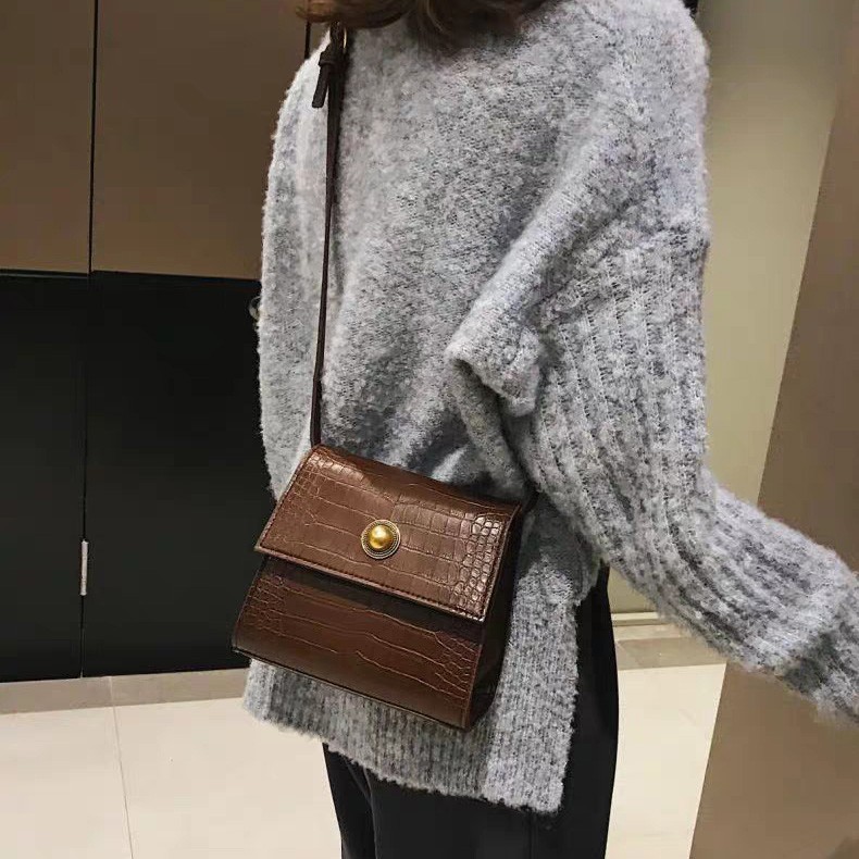 tas impor wanita selempang bahan kulit sentetis handbag