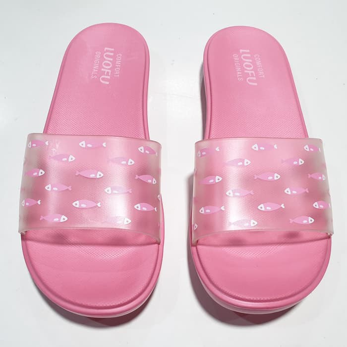 jelly sandal luofu slide sendal wanita slop karet import E7172A59SF